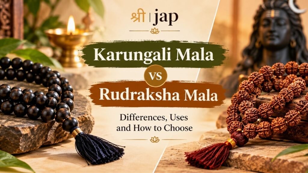 Karungali Mala vs Rudraksha Mala