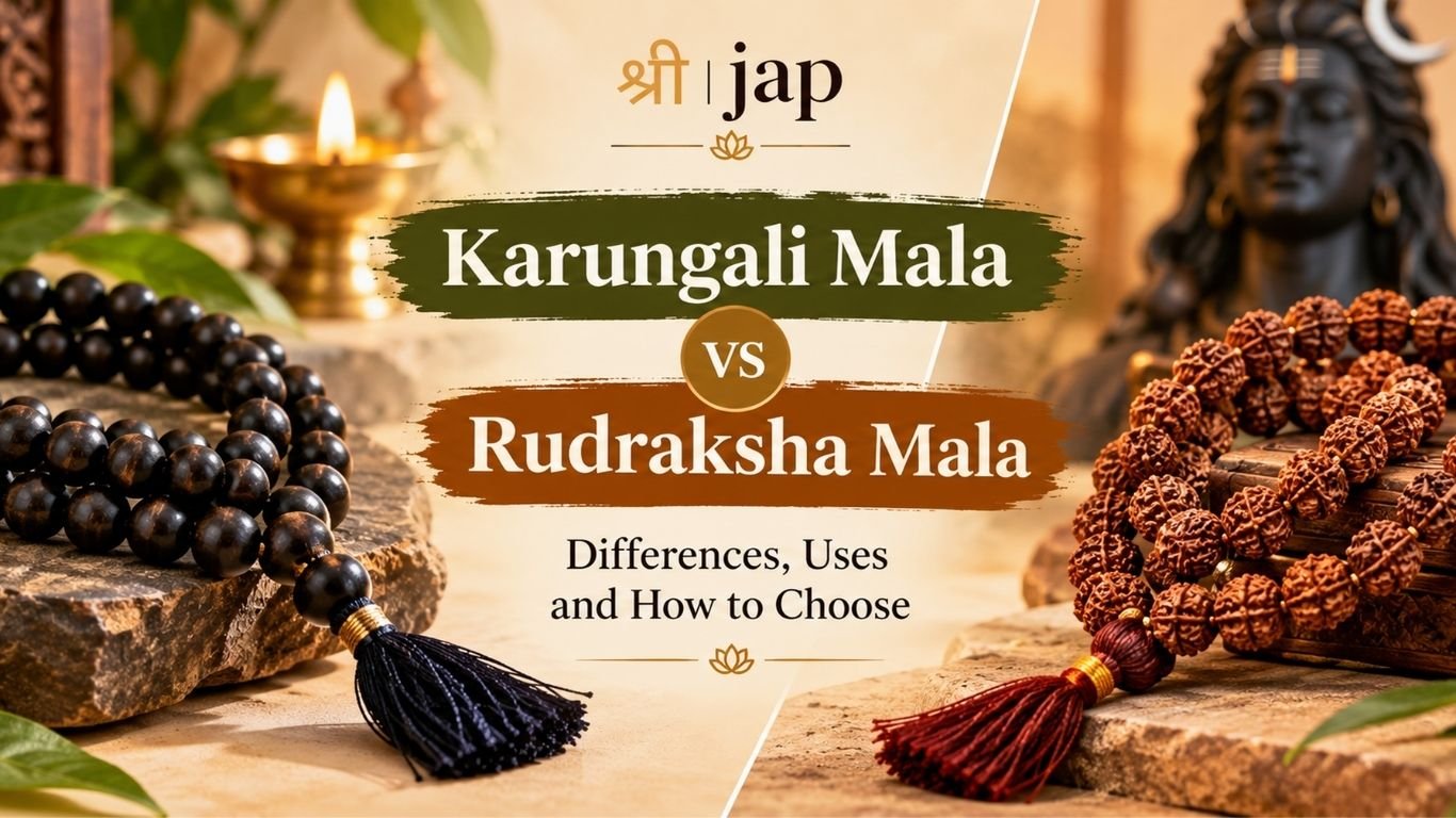 Karungali Mala vs Rudraksha Mala